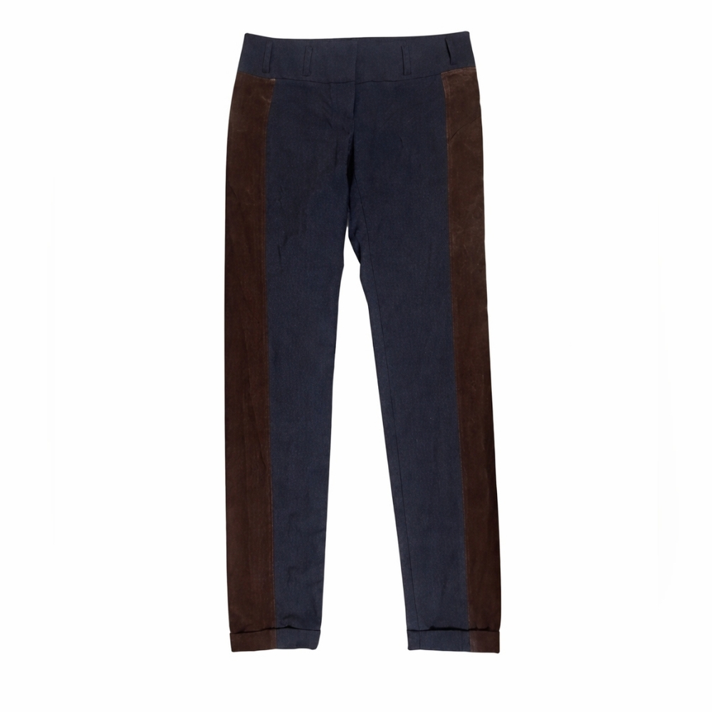 Brunello Cucinelli Black and Brown Cropped Pants